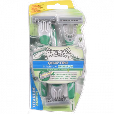 Станок д/гоління однораз. Wilkinson Sword Quattro Titanium Sensitive 3 шт.