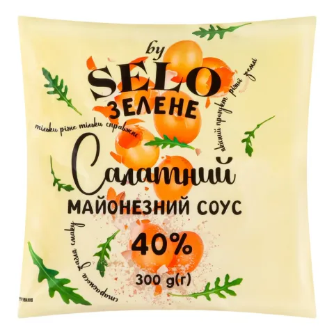 Майонезний соус Selo Зелене 300 г ф/пак. Салатний 40