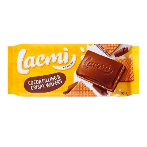 Шок Рошен 90 г Lacmi мол. з шок. начинкою і вафлями