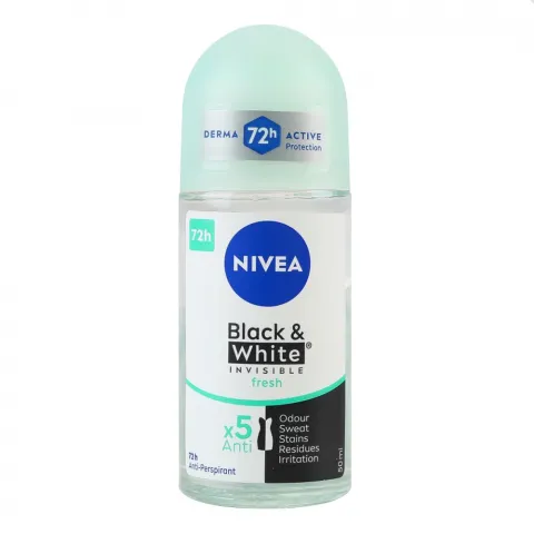 Дезодор Nivea 50 мл deo кульк. чорне та біле Невидимий Fresh