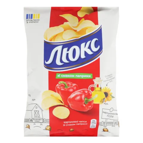 Чипси Люкс 105 г зі смаком паприки