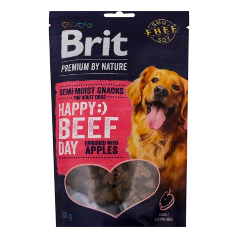 Ласощі д/собак Brit Premium 180 г Semi-moist Snacks з яловичино та яблуками