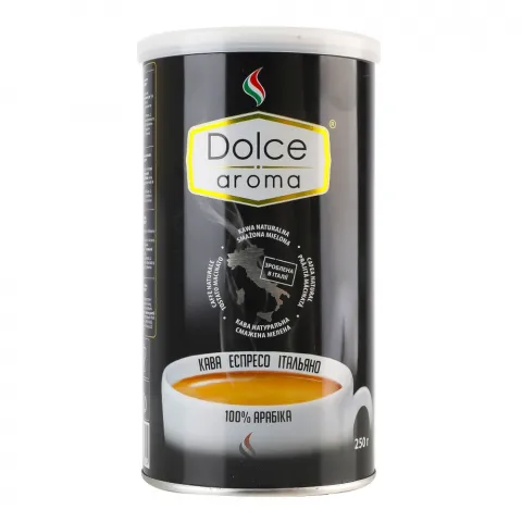 Кава Dolce Aroma 250 г мел. 100 Арабіка з/б (Італія) И554