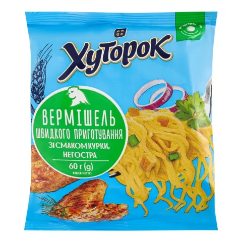 Вермішель Хуторок 60 г зі смаком курки