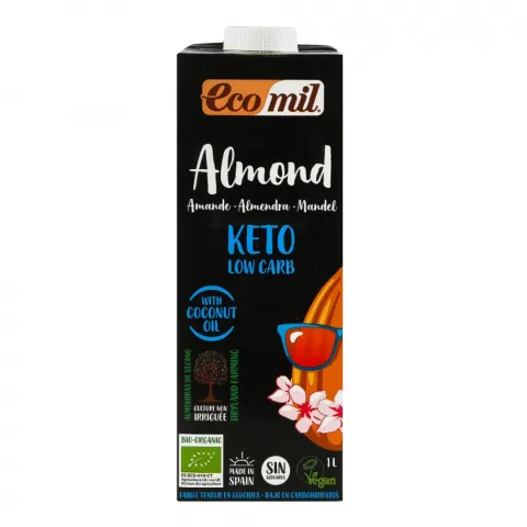 Молоко Мигдальне Ecomil 1 л Кето Біо б/цукру