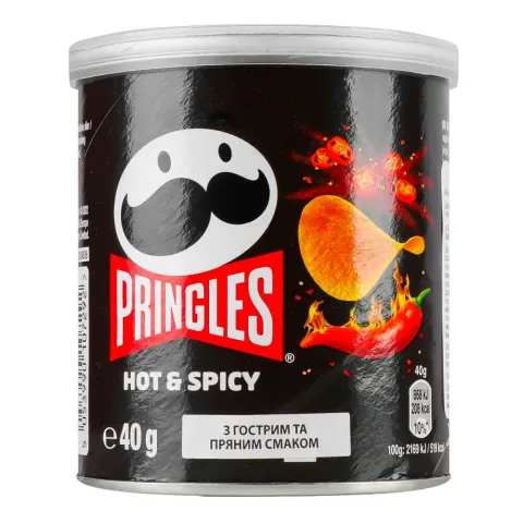 Чипси картопл. Pringles 40 г Hot and Spicy (Польща)
