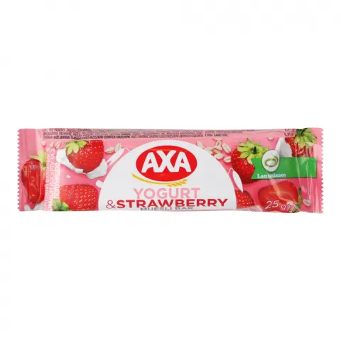 Бат злаковий AXA 23 г зі смаком йогурту та полуницею