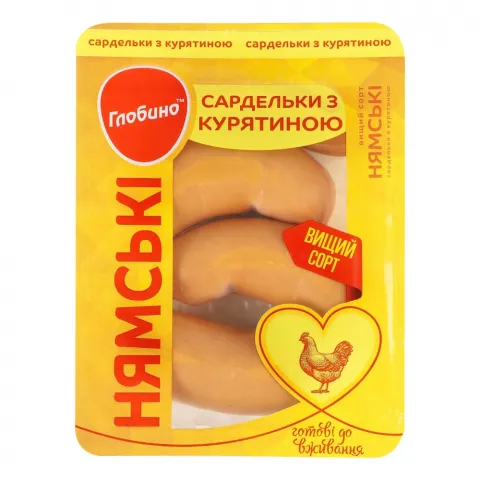 Сардельки Глобіно Нямські з курятиною 300 г в/ґ