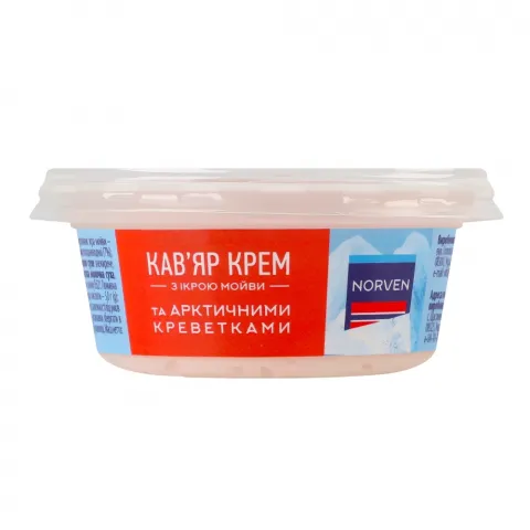 Кав`яр крем Norven 95 г з ікрою мойви та арктичними креветками