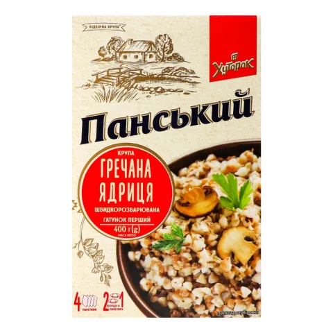 Крупа Хуторок Гречана 400 г Панський