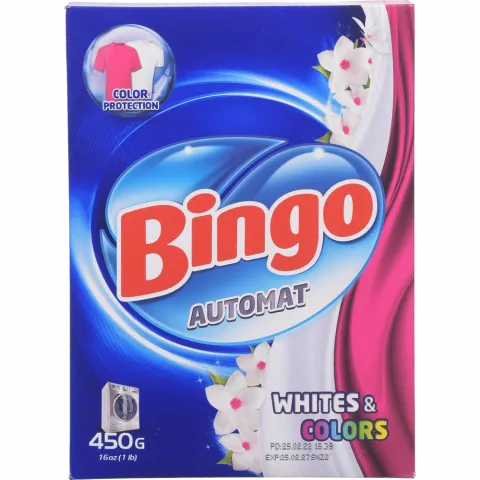 Порошок Bingo 450 г автомат 2в1 Whites and Colors