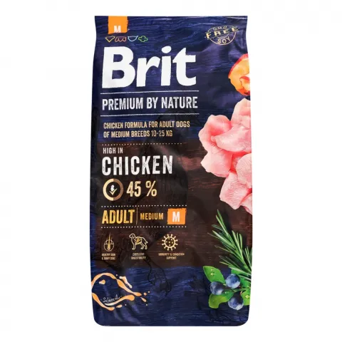 Корм д/собак Brit Premium 8 кг сух. д/середніх порід з куркою 170817
