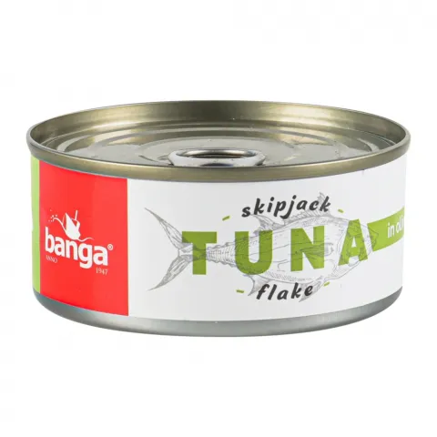 Конс Тунець Banga 160 г з/б в олив. олії шмат. рублені (Латвія) И447