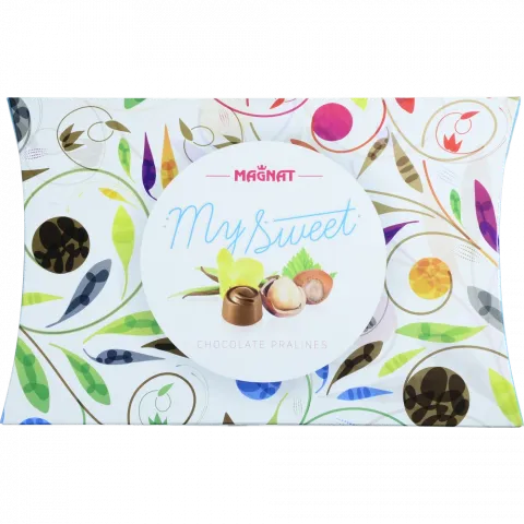 Цукерки MAGNAT 185 г праліне з мол. шок. з цілим фундуком та ванільною начинкою (Польща)