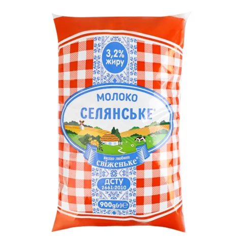 Молоко Селянське 3,2 900 г пет. ультрапаст.