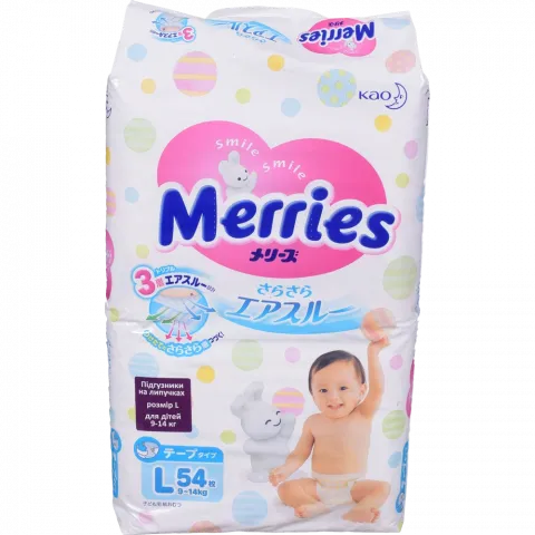 Підг. Merries 54 шт. L 9-14 кг