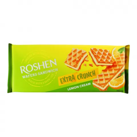 Вафлі Рошен 142 г Wafers Sandwich Crunch лимон