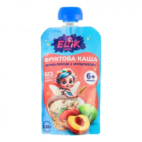 Каша фруктова Elfik/Карапуз 110 г д/пак Яблуко-персик