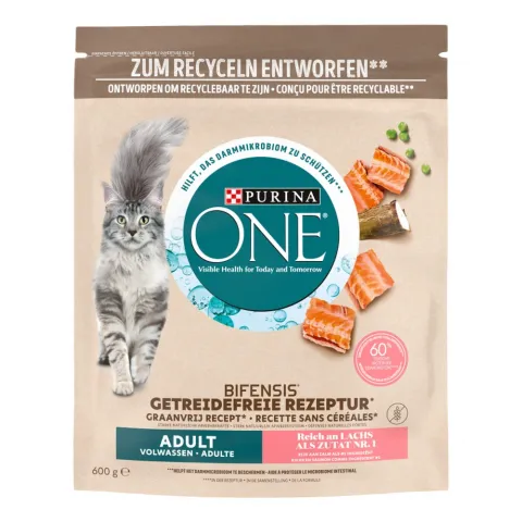 Корм д/котів One 600 г Grain Free з лососем