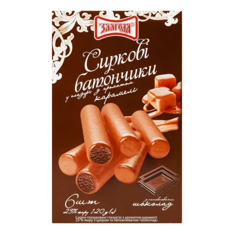 Творожні батончики Злагода 120 г 23 Шоколад