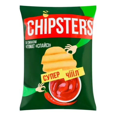 Чипси хвилясті Chipster`s 110 г Томат Спайсі