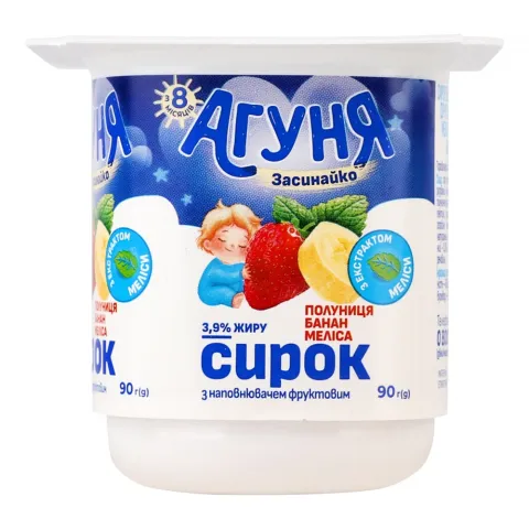 Сирок Агуня 4,1 90 г Полуниця-банан-меліса