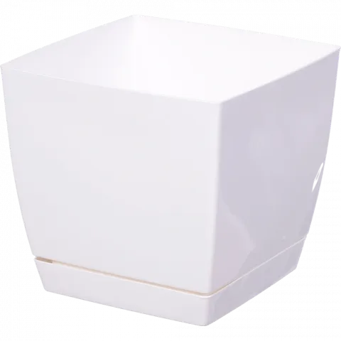Горщик д/квітів PP COUBI Square P 12 см білий DUKP120-S449 И968 (Польща)