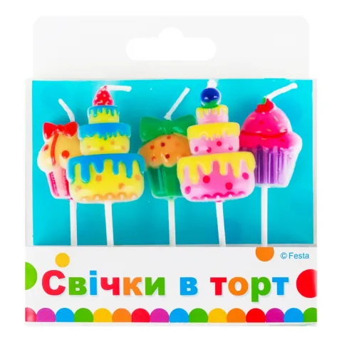 Свічки д/торту Party Favors Фігурки 5 шт.