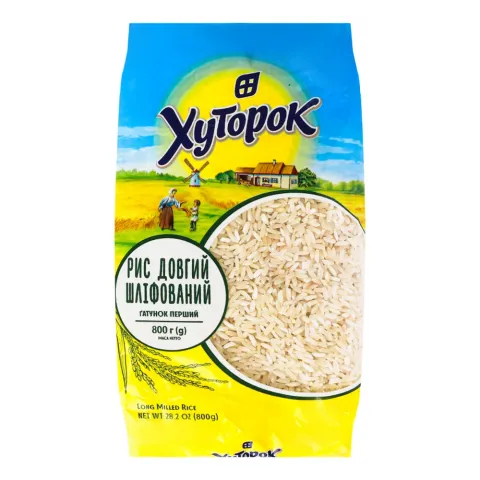 Рис Хуторок 800 г довгий