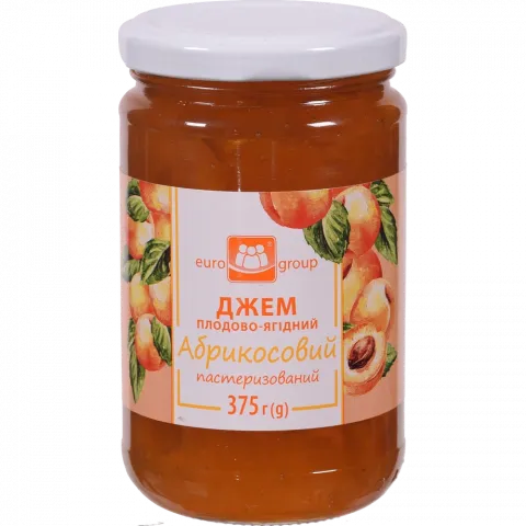Джем Єврогруп 375 г скл. Абрикосовий