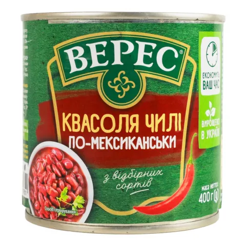 Конс Квасоля Верес 400 г з/б чилі по-мексиканськи