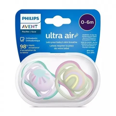 Пустушка Avent Ultra-Air 0-6 міс. 2 шт. д/дівч.
