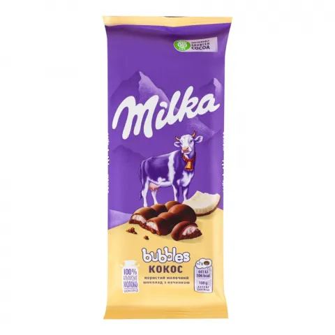 Шок Мілка 97 г Баблз пористий з кокосом