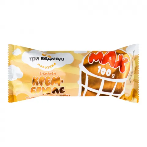 Морозиво Три Ведмеді 100 г ваф. стак. Крем-брюле