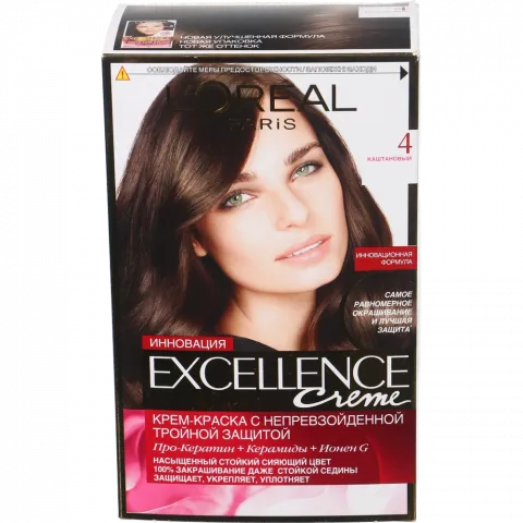 Фарба д/волосся L`Oreal EXCELLENCE 400 Каштановий