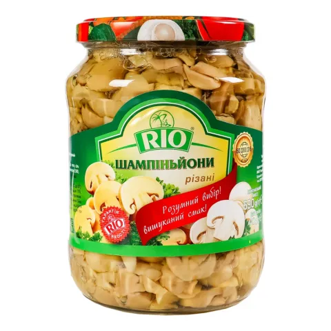 Гриби Шампіньйони Ріо 690 г скл. різані
