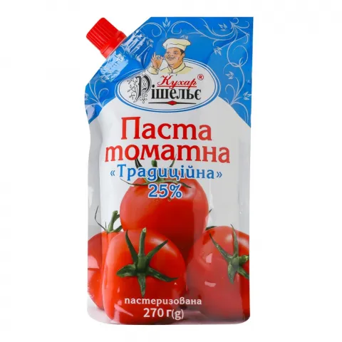 Томат паста Кухар Рішельє 270 г д/пак. Традиційна