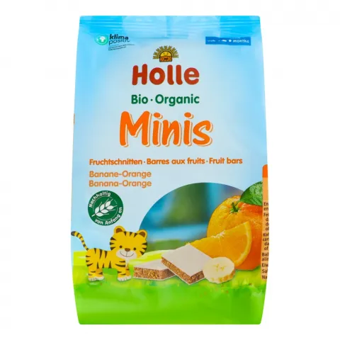 Батончик Holle 8х12,5 г міні Банан-апельсин органіч.