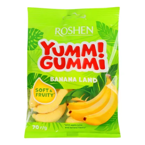 Жувальні Цукерки Рошен 70 г Yummi Gummi Banana Land