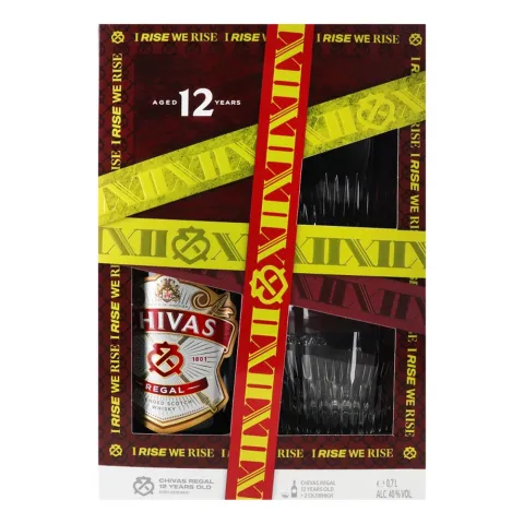Віскі Chivas Regal 0,7 л 12 років + 2 келихи