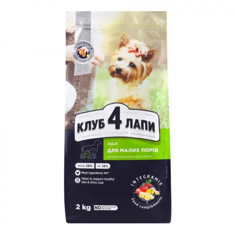 Корм д/собак Клуб 4 лапи 2,3 кг сух. Premium д/малих порід