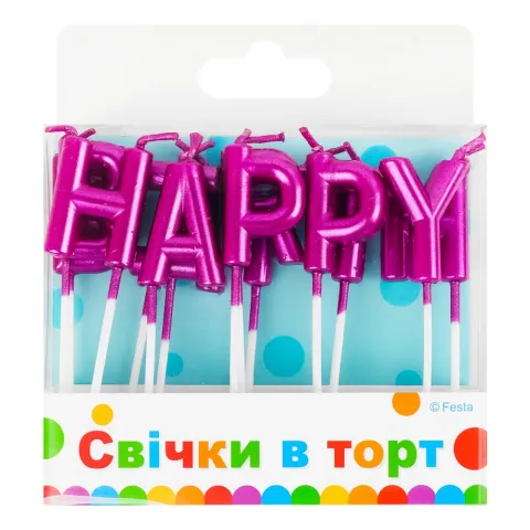 Свічки Party Favors Літери металік 13 шт./уп.