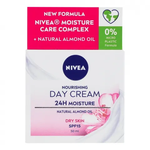 Крем д/обличчя Nivea 50 мл ден. Живильний Інтенсивне зволоження 24 год. д/сухої шкіри SPF 15