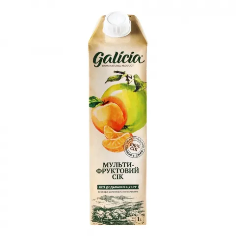 Сік Galicia 1 л Мультифруктовий гомогенізований
