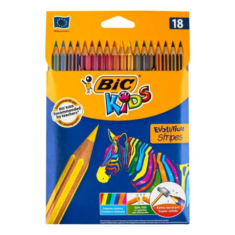 Набір олівців BIC 18 шт. Kids Evolution Stripes