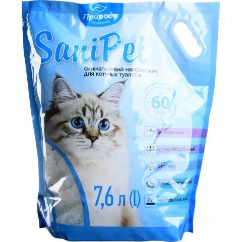 Наповнювач Sani Pet 7,6 л силікагелевий