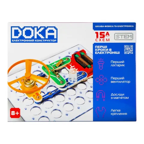 Іграшка Конструктор електронний Doka Перші кроки в електроніці А D70709