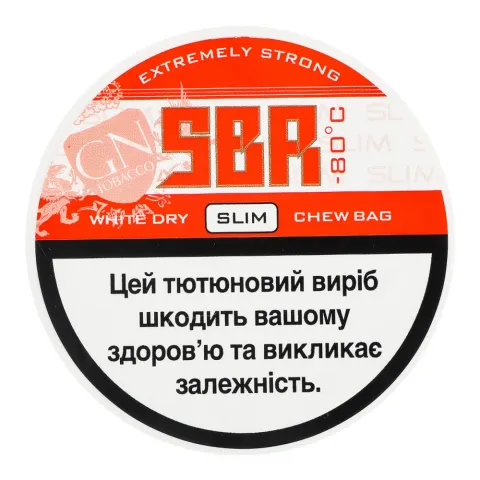 Жувальний тютюн в порціях SBR White Dry Slim