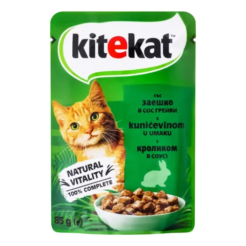 Корм д/котів Кітікет 85 г пак. Кролик в соусі