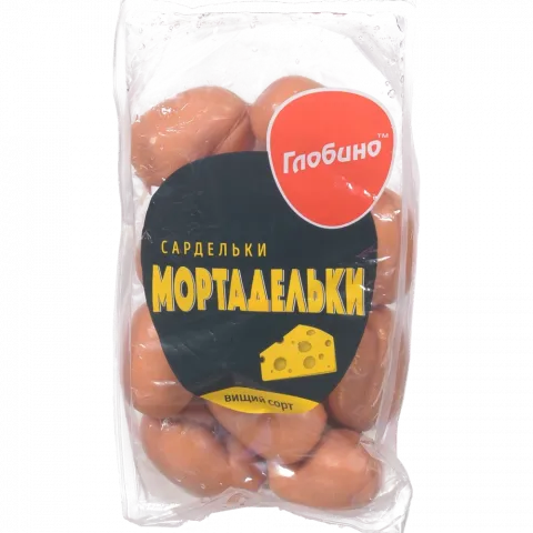 Сардельки Глобино Мортадельки в/ґ н/о газ. пак ваг.